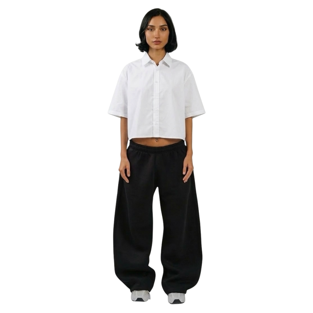 WHITE CROPPED SHIRT