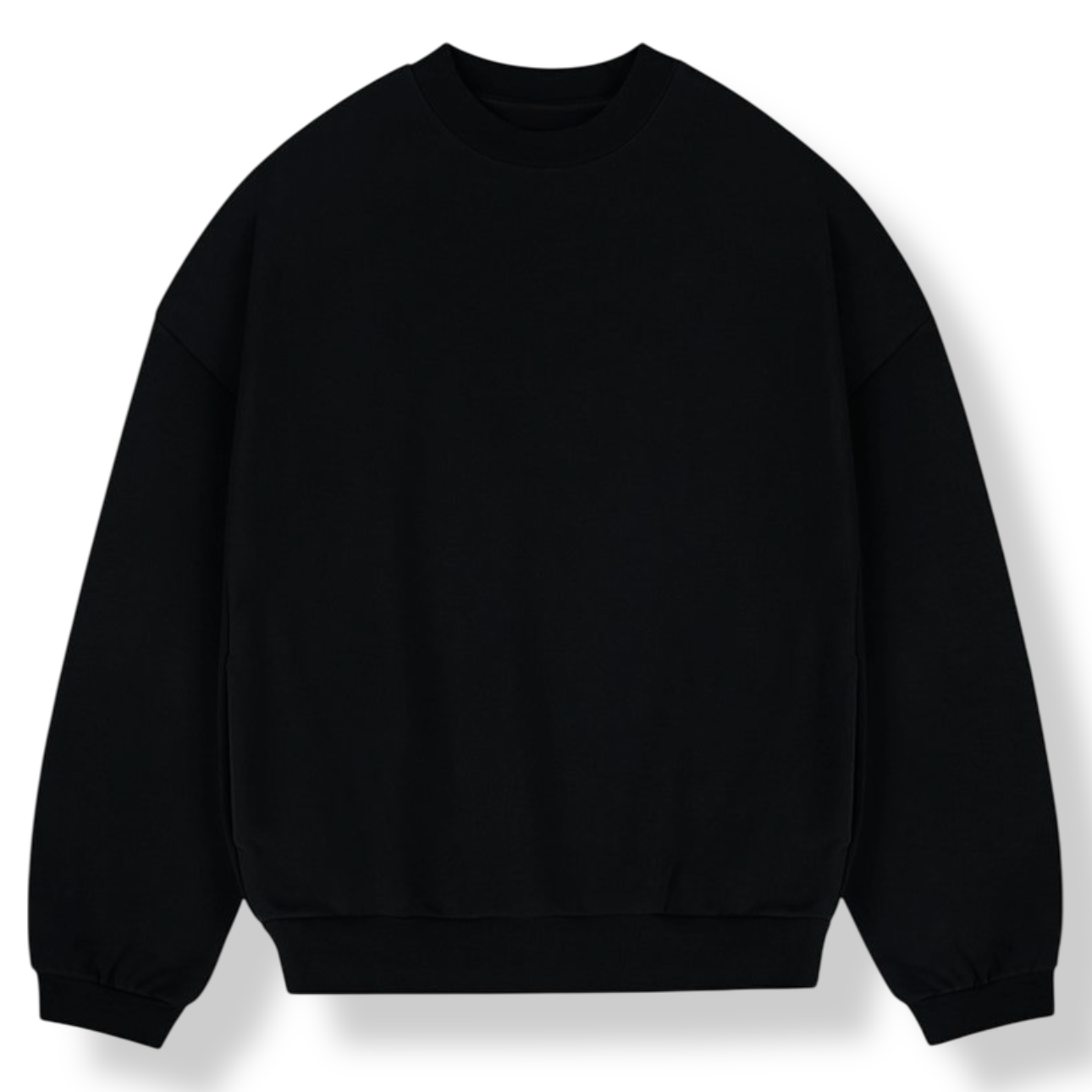 BLACK BOXY CREWNECK