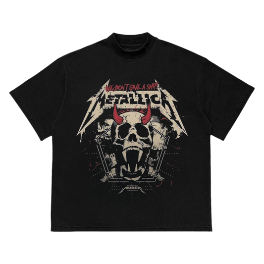 Black printed TEE
