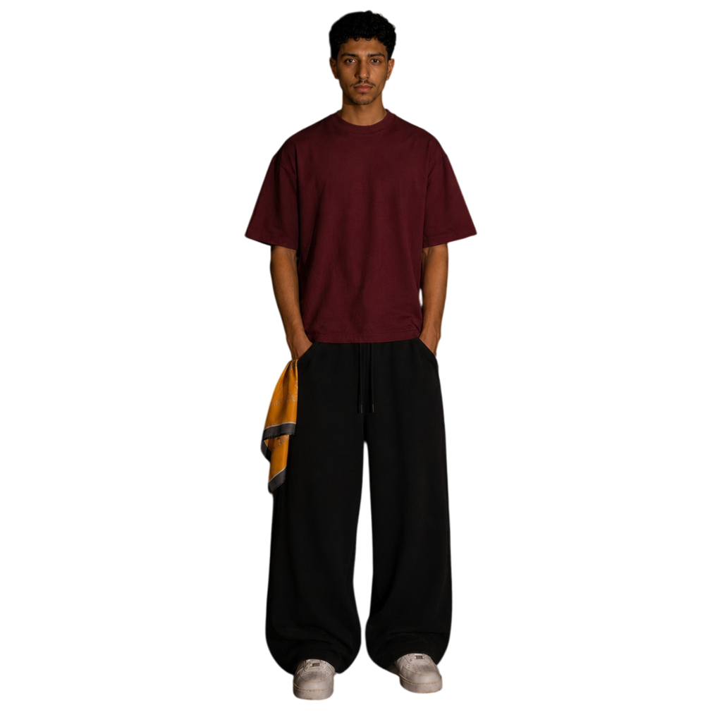 BOXY BURGUNDY TEE