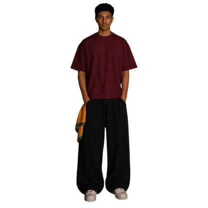 BOXY BURGUNDY TEE