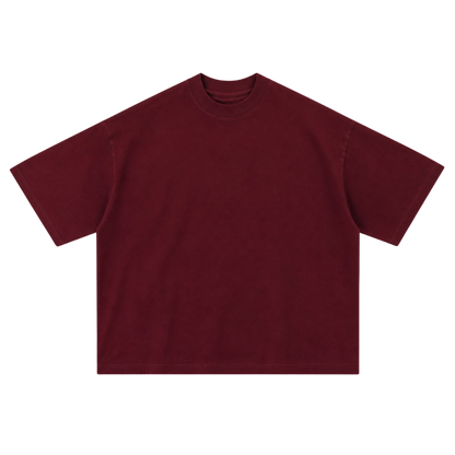 BOXY BURGUNDY TEE