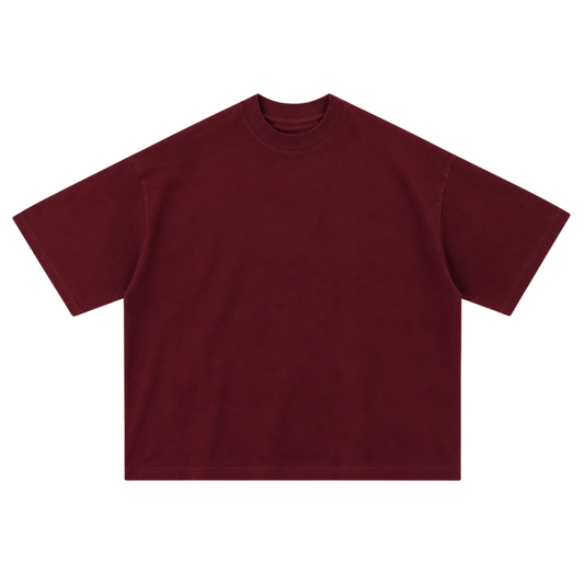 BOXY BURGUNDY TEE