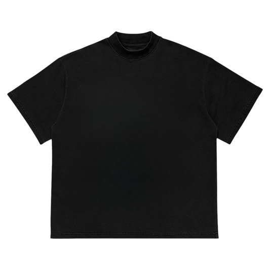 Black plain TEE