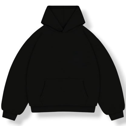 BLACK BOXY FIT HOODIE