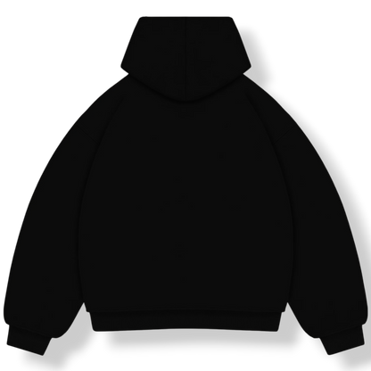 BLACK BOXY FIT HOODIE