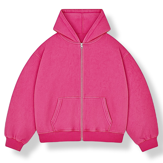 ICED PINK ZIP UP