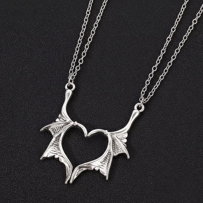 DOUBLE WINGS HEART NECKLACE