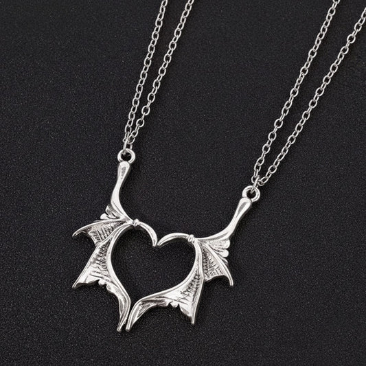 DOUBLE WINGS HEART NECKLACE