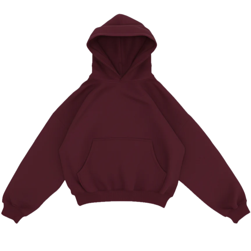 BOXY BURGUNDY HOODIE