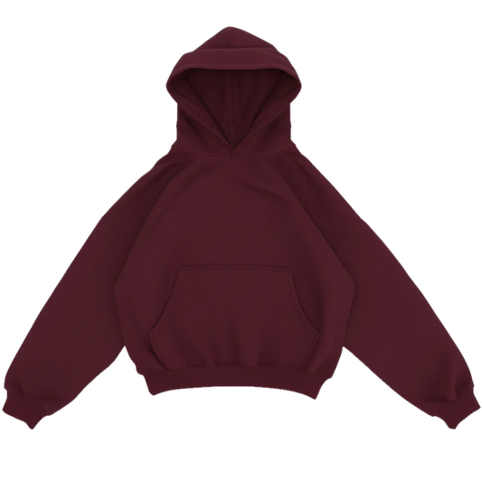 BOXY BURGUNDY HOODIE