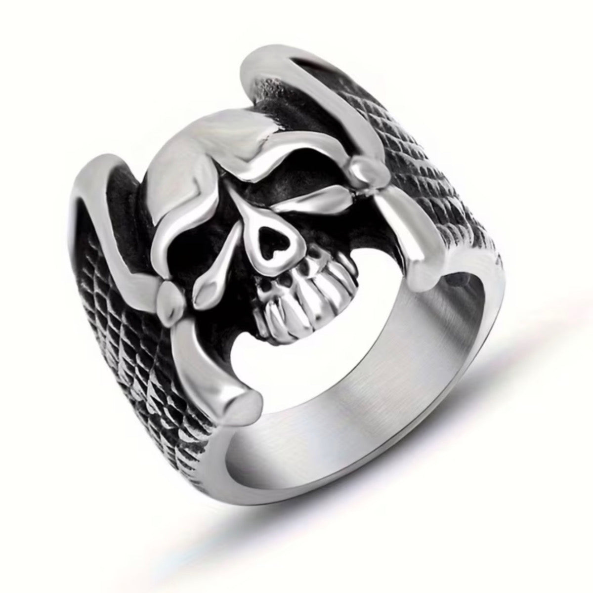 SKULL WINGS RING