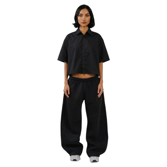 CROPPED BLACK SHIRT